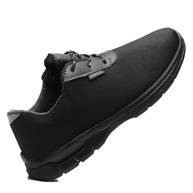 Tênis  Ultralev de Amarrar BGA Preto Tecido Couraca - Bracol