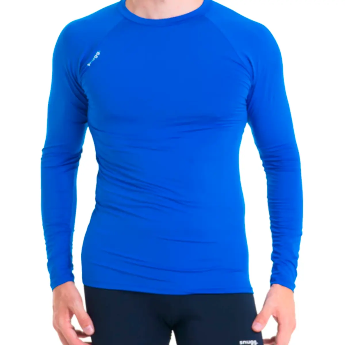 Camiseta Manga Longa Segunda Pele Azul Proteção Solar UV 50 Unissex  Snugg
