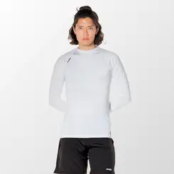 Camiseta Manga Longa Segunda Pele Branca Proteção Solar UV 50 Unissex  Snugg