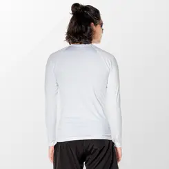 Camiseta Manga Longa Segunda Pele Branca Proteção Solar UV 50 Unissex  Snugg