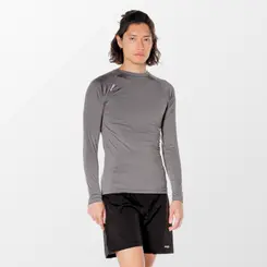 Camiseta Manga Longa Segunda Pele Cinza Proteção Solar UV 50 Unissex  Snugg