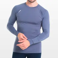 Camiseta Manga Longa Segunda Pele Cinza Proteção Solar UV 50 Unissex  Snugg
