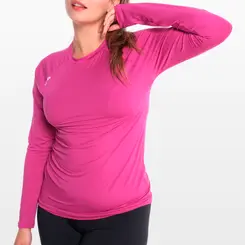 Camiseta Manga Longa Segunda Pele Roxo Proteção Solar UV 50 Unissex  Snugg