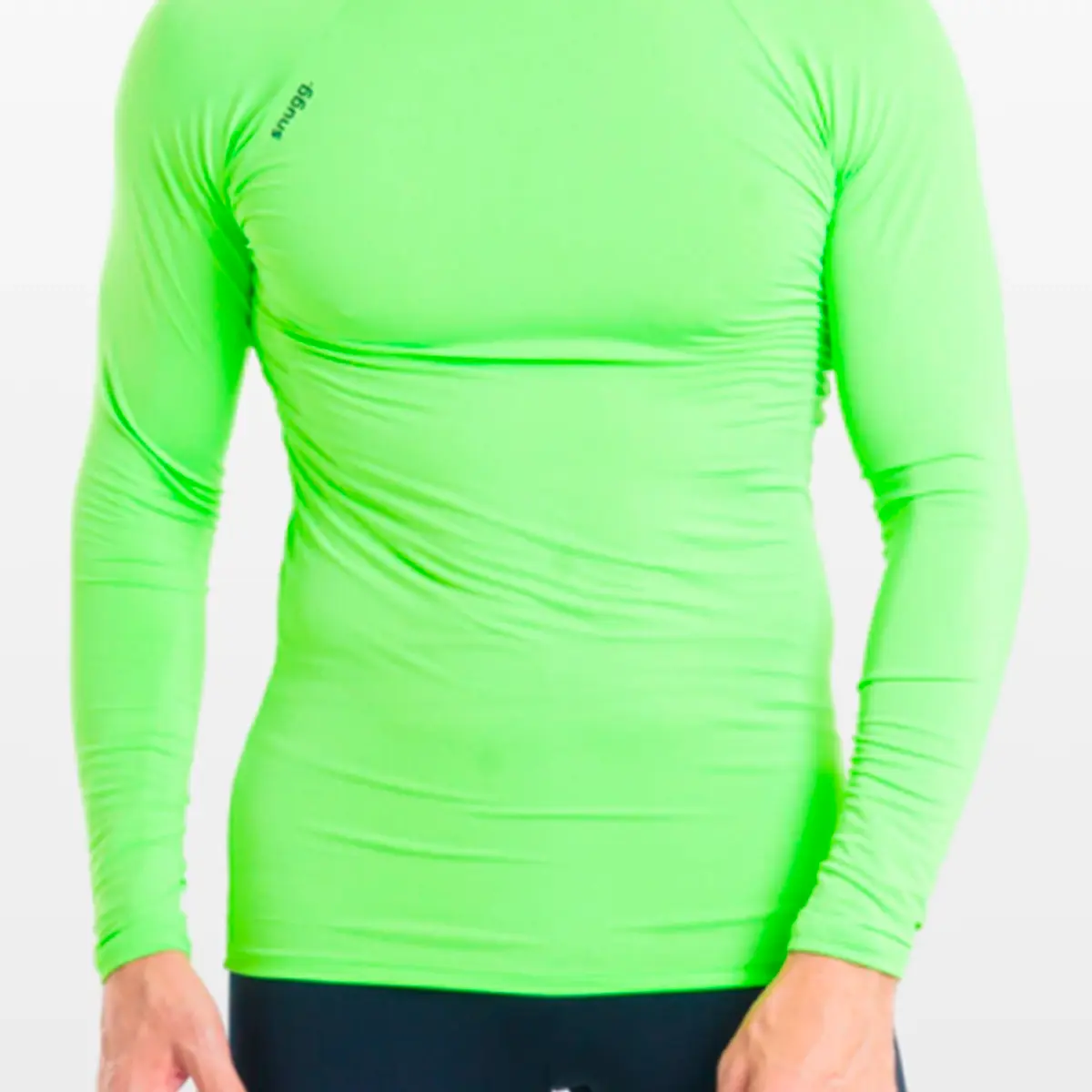 Camiseta Manga Longa Segunda Pele Verde Neon Proteção Solar UV 50 Unissex  Snugg