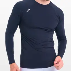 Camiseta Manga Longa Segunda Pele Preta Proteção Solar UV 50 Unissex  Snugg