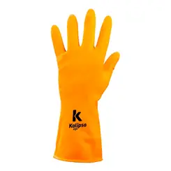 Luva Látex Orange Kalipso Reforçada com Forro