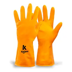 Luva Látex Orange Kalipso Reforçada com Forro