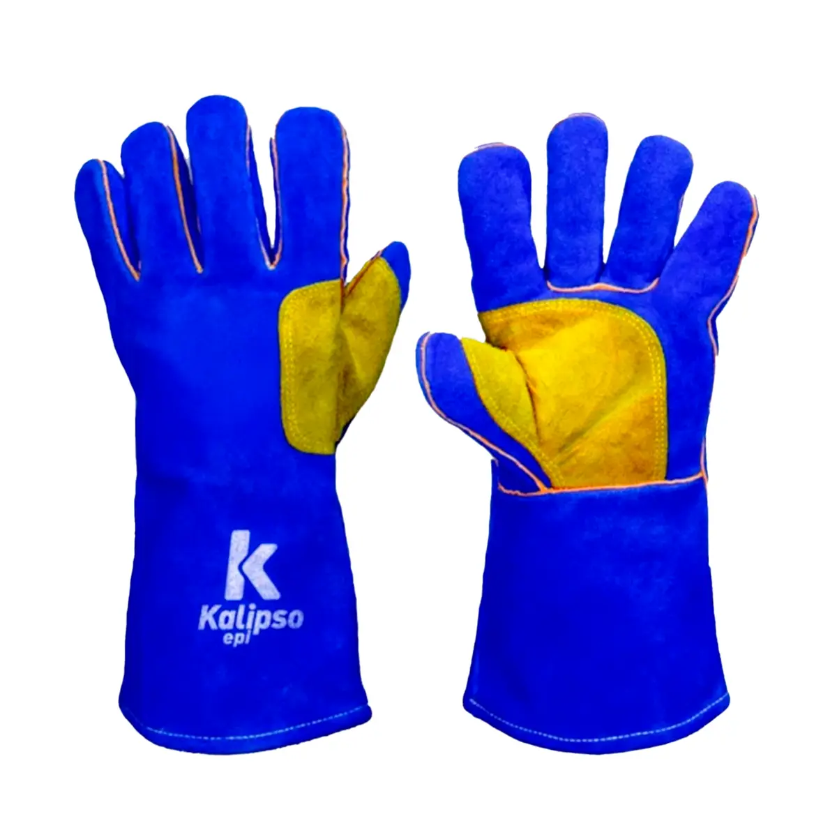 Luva de Couro para Soldador K-Argon Alta temperatura Kalipso