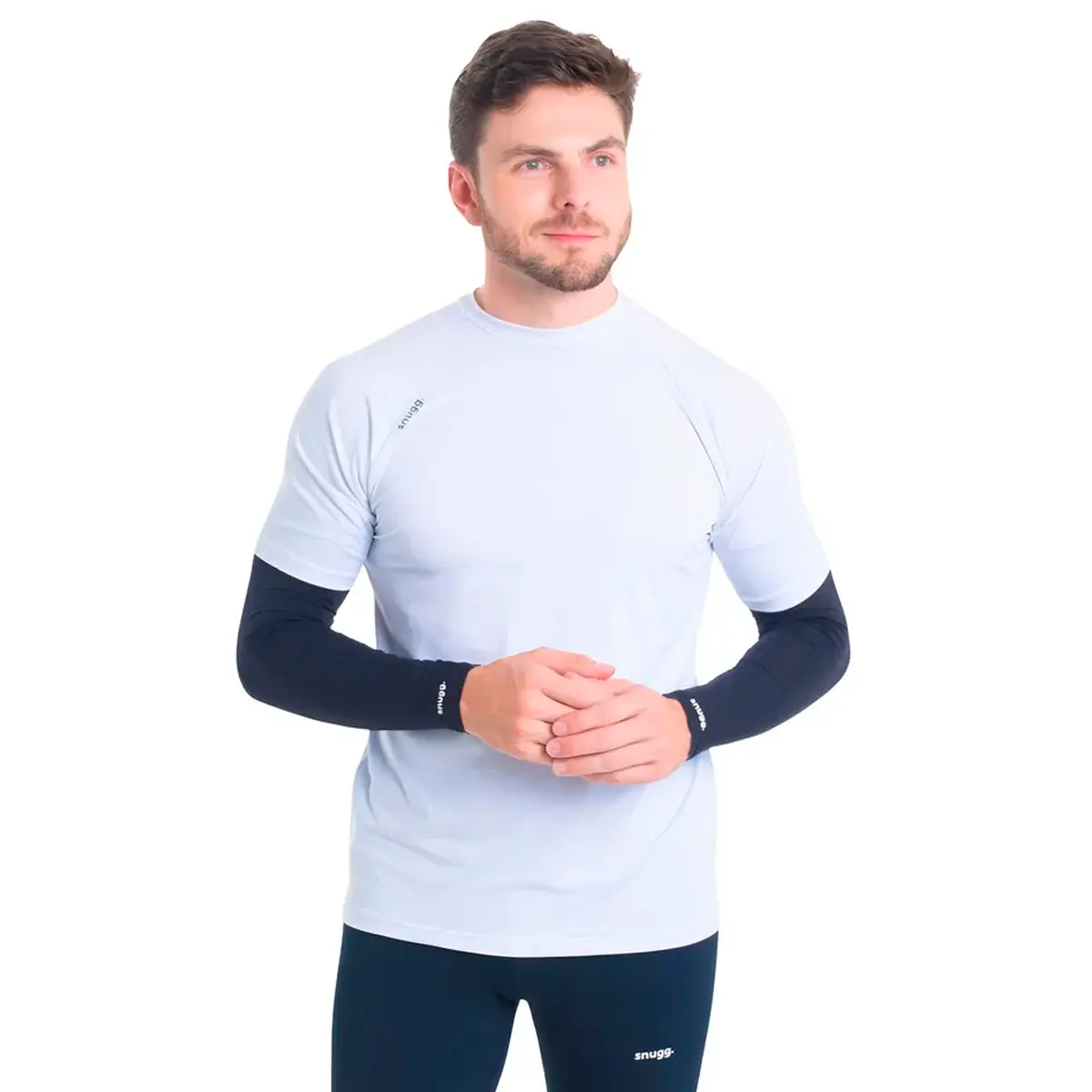 Manguito Proteção Solar UV 50 Segunda Pele Preto Unissex Snugg