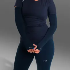 Manguito Com Dedo Proteção Solar UV 50 Segunda Pele Preto Unissex  Snugg