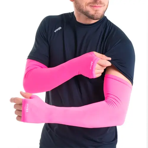 Manguito Com Dedo Proteção Solar UV 50 Segunda Pele Rosa Unissex  Snugg