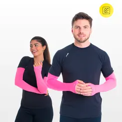 Manguito Com Dedo Proteção Solar UV 50 Segunda Pele Rosa Unissex  Snugg