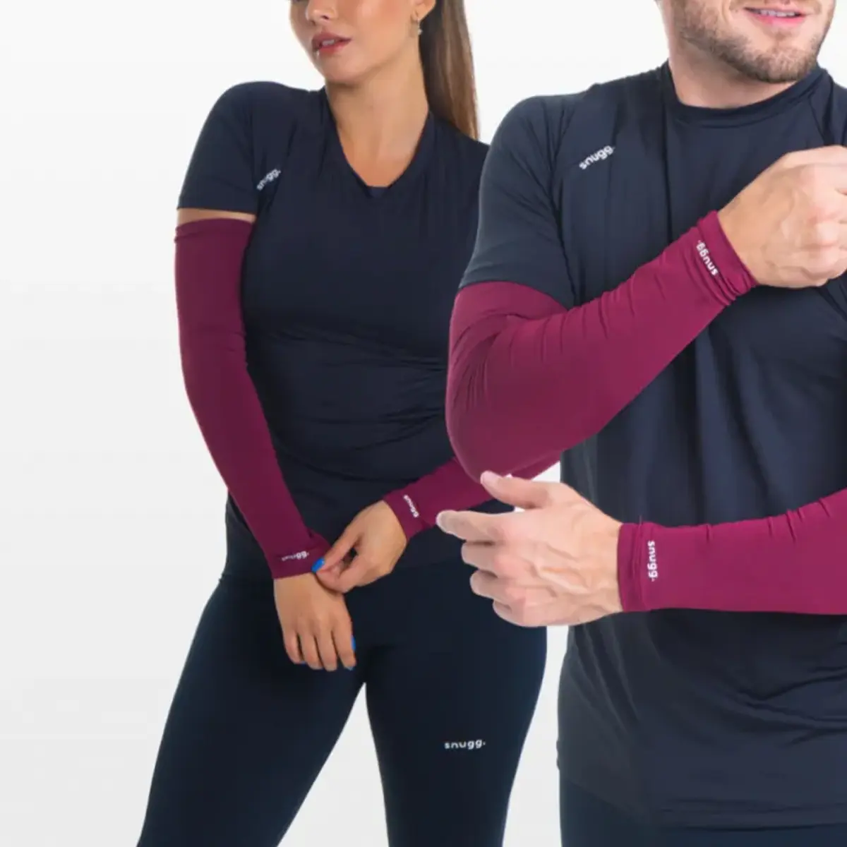 Manguito Proteção Solar UV 50 Segunda Pele VInho Unissex  Snugg