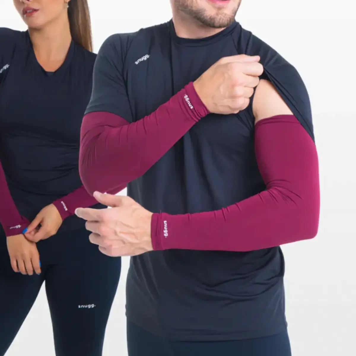 Manguito Proteção Solar UV 50 Segunda Pele VInho Unissex  Snugg