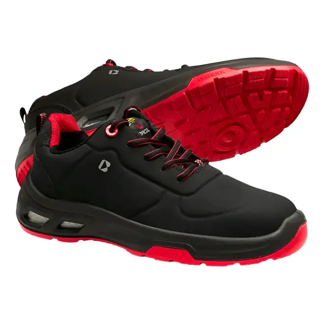 Tênis de Segurança Detroit Eletricista Preto Vermelho Bracol