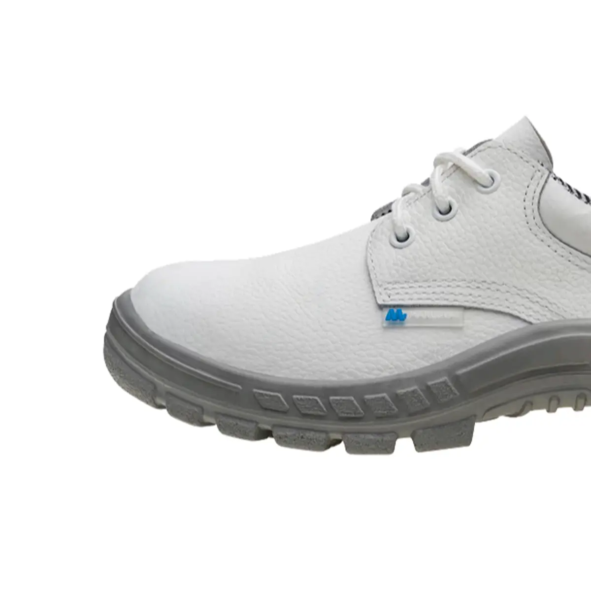 Sapato Marluvas de Amarrar em Couro Branco com Bico PVC