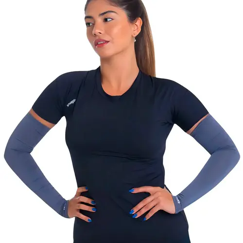 Manguito Proteção Solar UV 50 Segunda Pele Cinza Unissex  Snugg