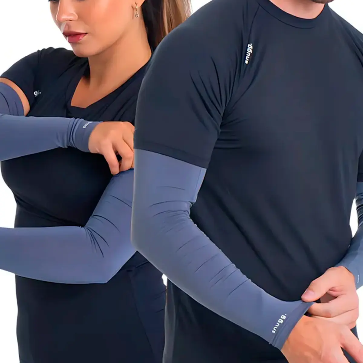 Manguito Proteção Solar UV 50 Segunda Pele Cinza Unissex  Snugg