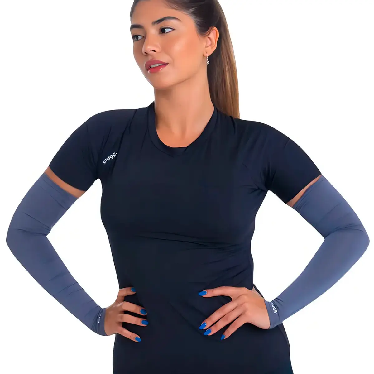 Manguito Proteção Solar UV 50 Segunda Pele Cinza Unissex  Snugg