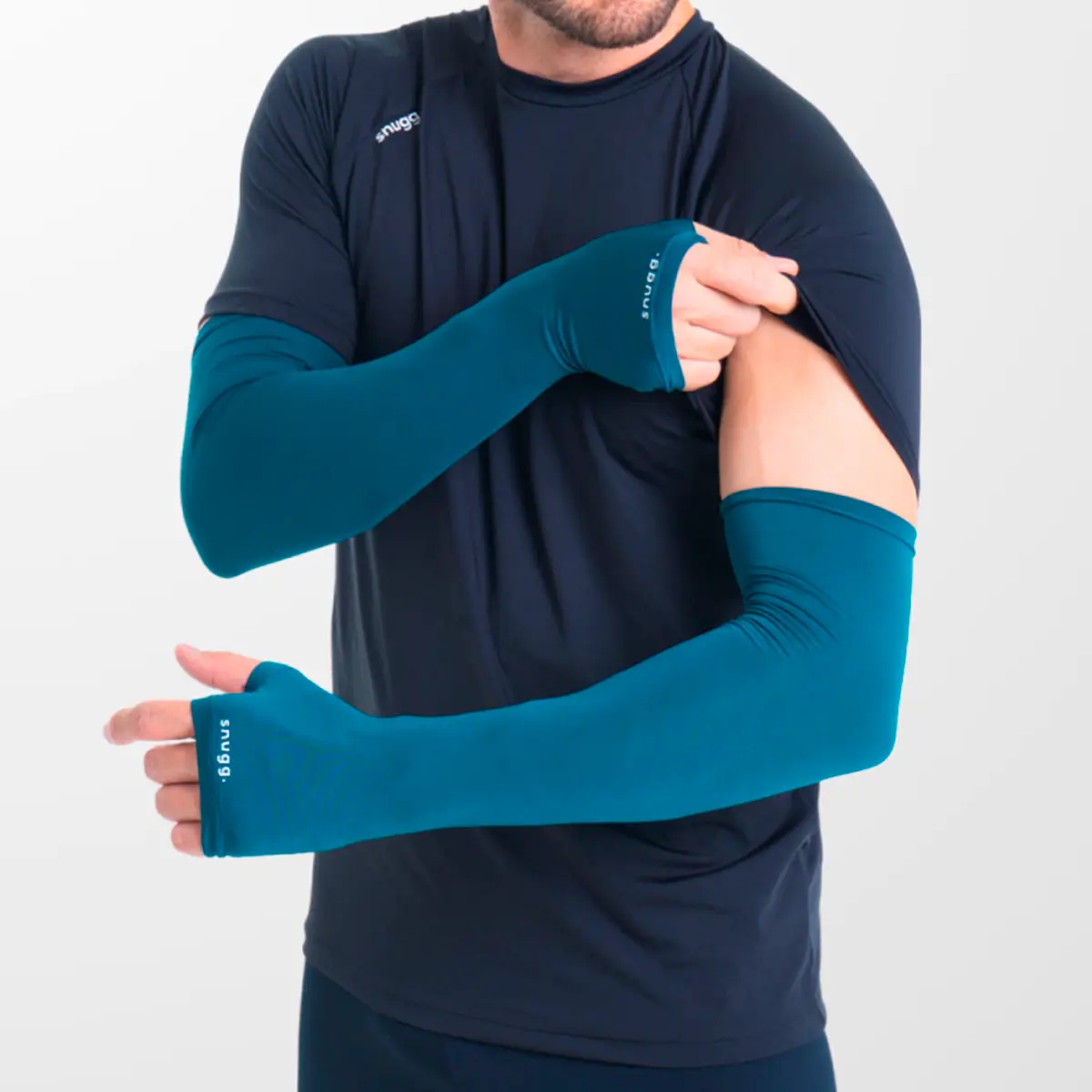 Manguito Com Dedo Proteção Solar UV 50 Segunda Pele Verde Unissex  Snugg