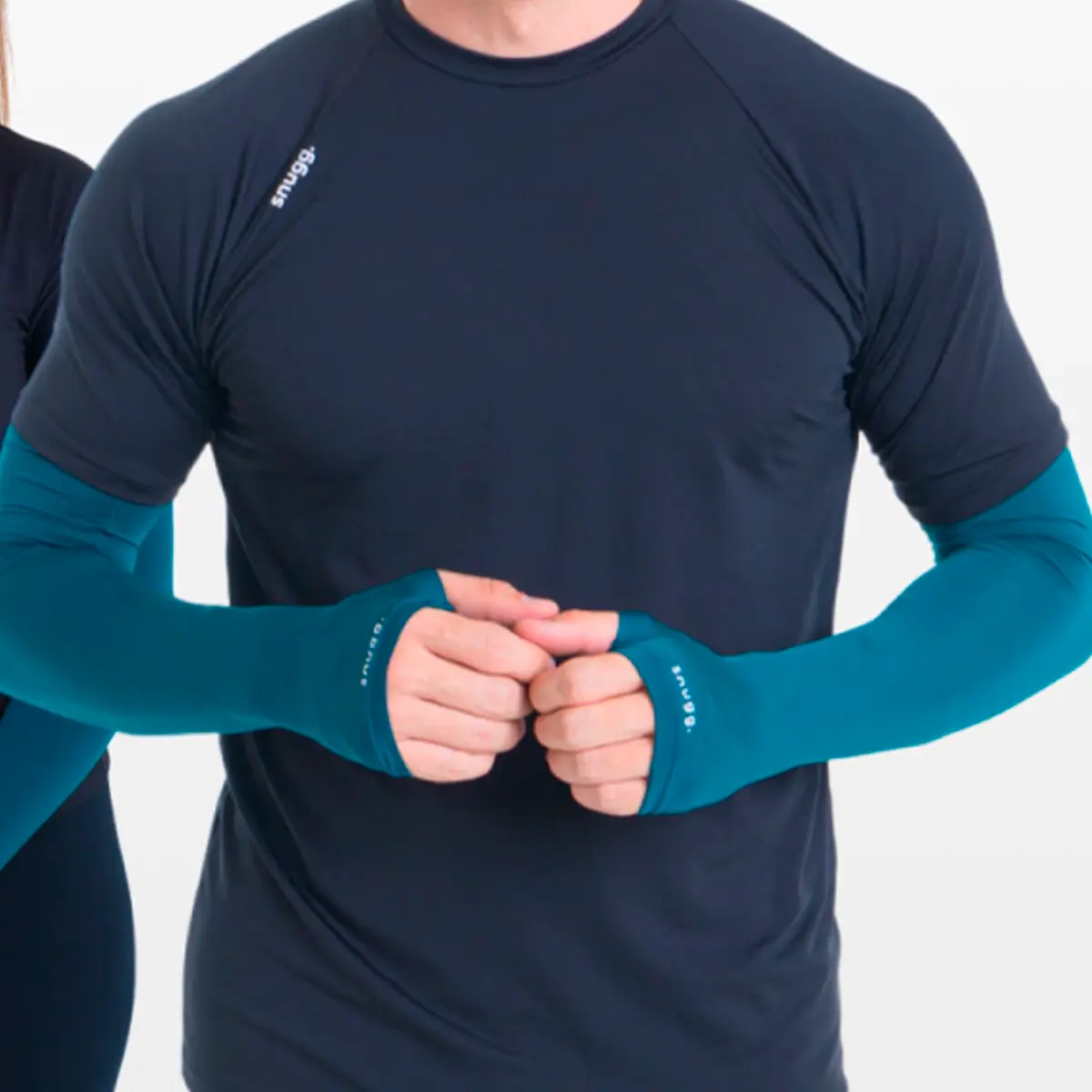 Manguito Com Dedo Proteção Solar UV 50 Segunda Pele Verde Unissex  Snugg