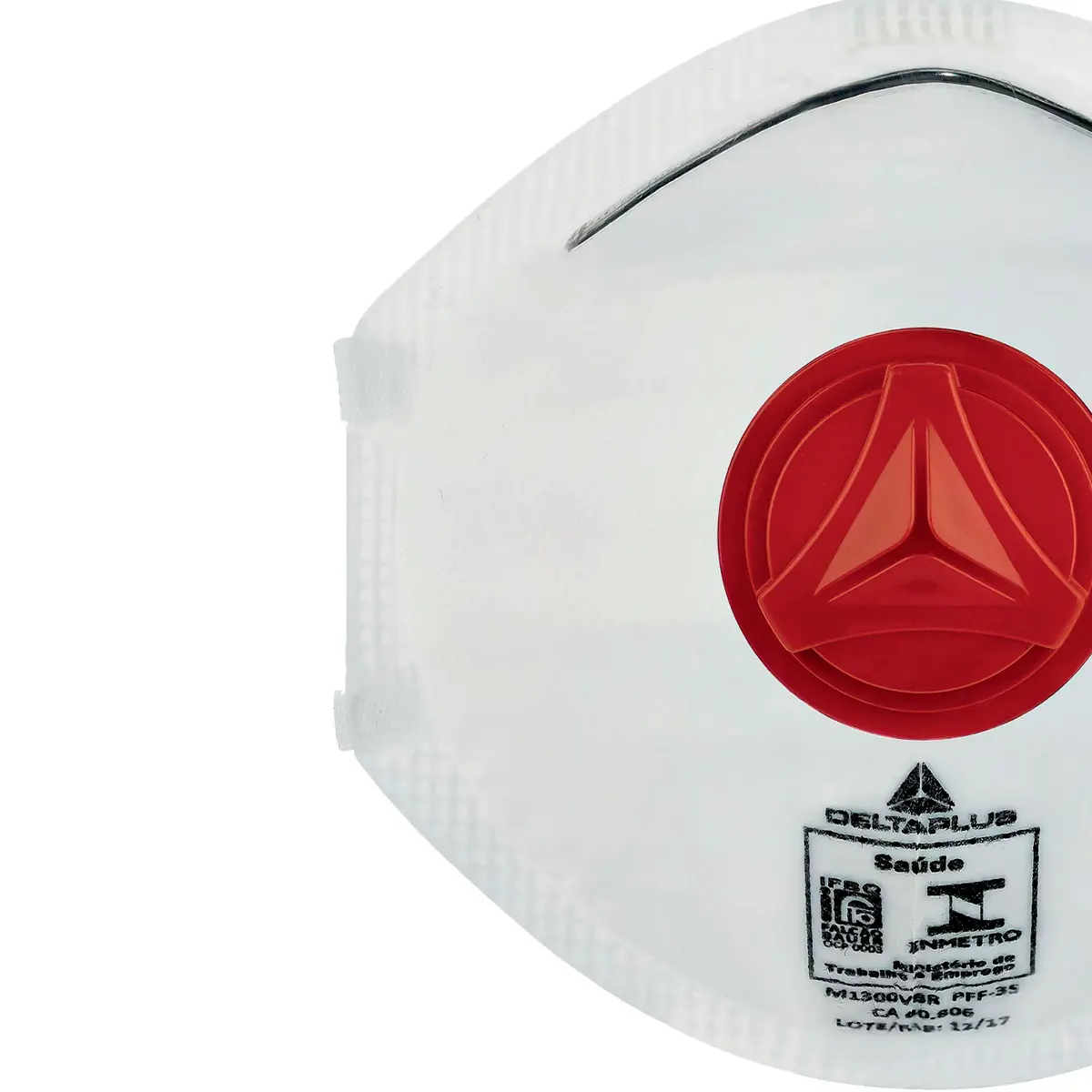 Kit com 10 Unidades - Máscara Respiratória Confort PFF3 com Válvula Tipo Concha Delta Plus