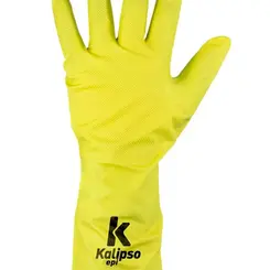 Luva de Proteção Nitríli-Ka03 Amarela Kalipso