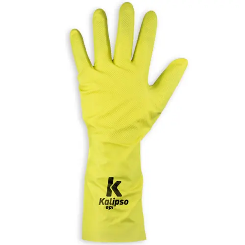 Luva de Proteção Nitríli-Ka03 Amarela Kalipso