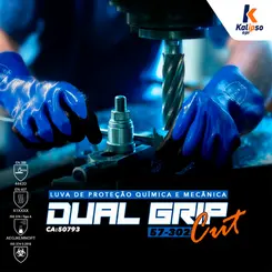 Luva de proteção Resistente a Corte e Produtos Químicos Dual Grip Cut Kalipso