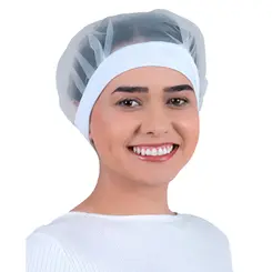 Touca Organza com Elastano Branca C/2  Prevemax