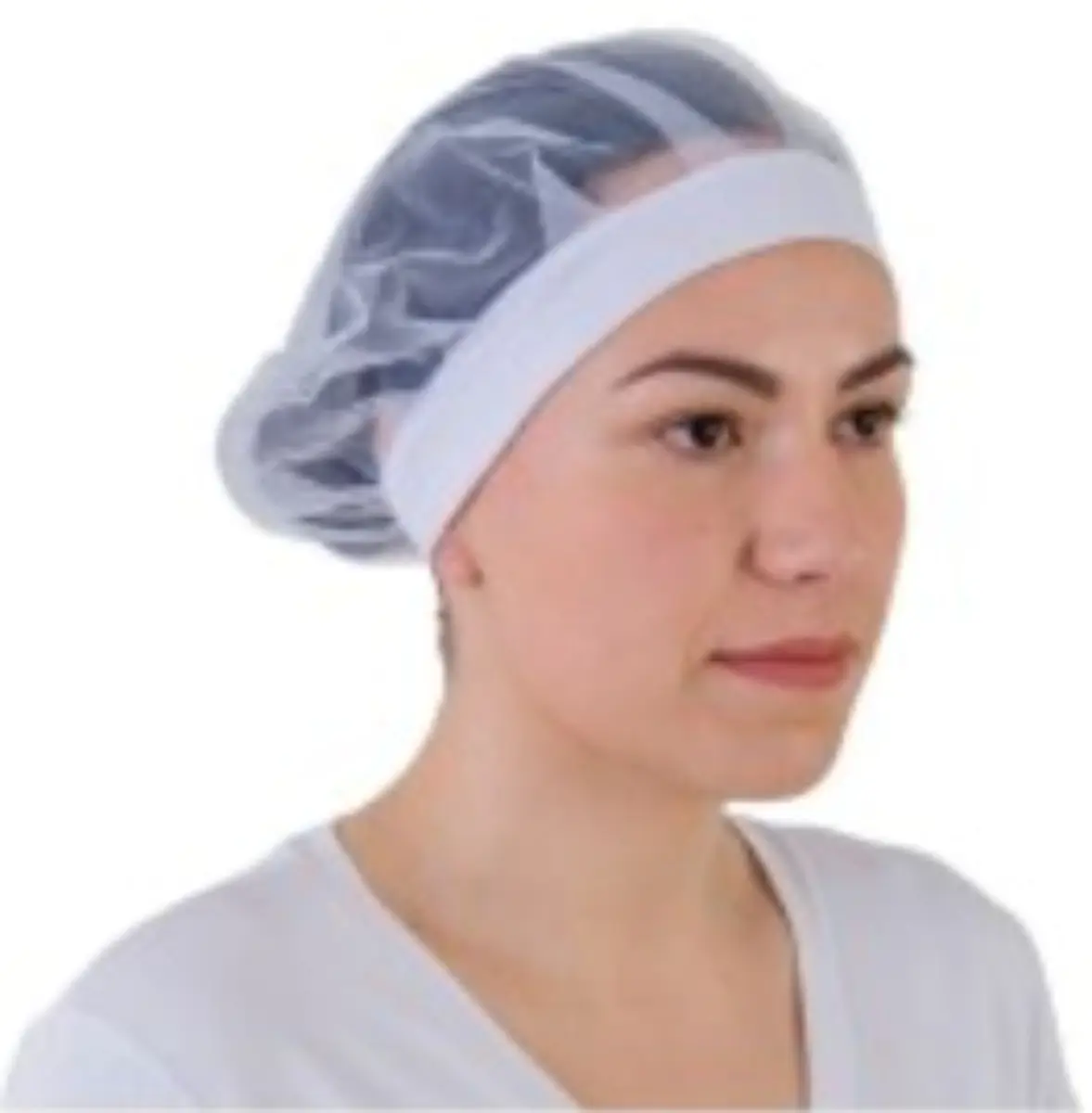 Touca Organza com Elastano Branca C/2  Prevemax