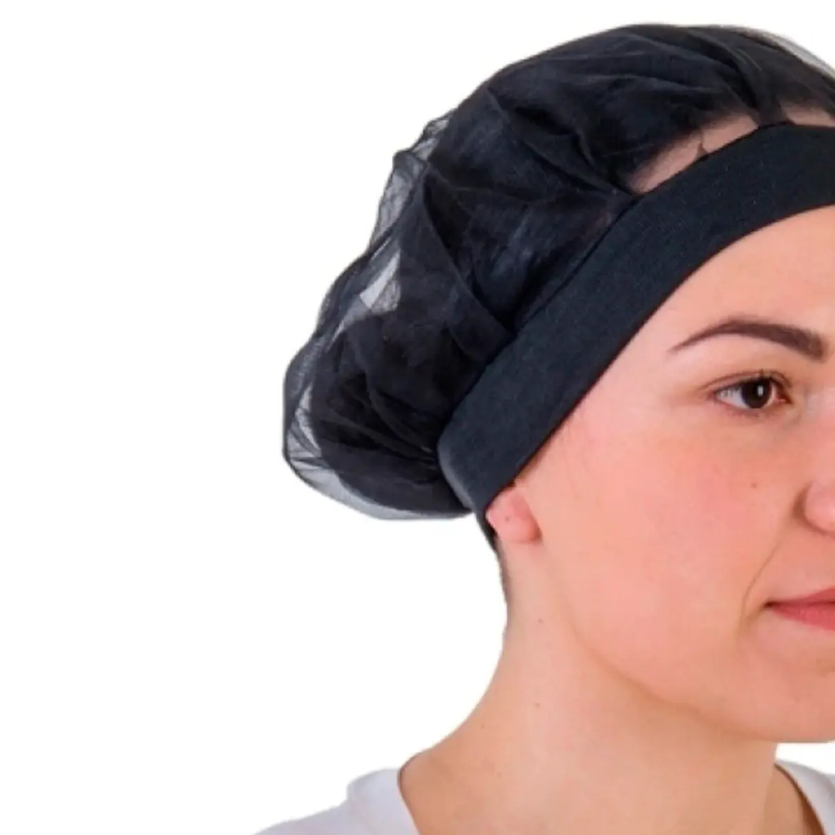 Touca Organza com Elastano Preta C/2 Prevemax