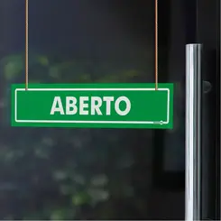Placa Aberto/Fechado (Frente/Verso) Encartale