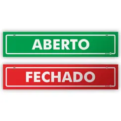 Placa Aberto/Fechado (Frente/Verso) Encartale