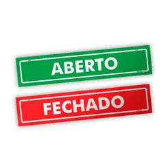 Placa Aberto/Fechado (Frente/Verso) Encartale