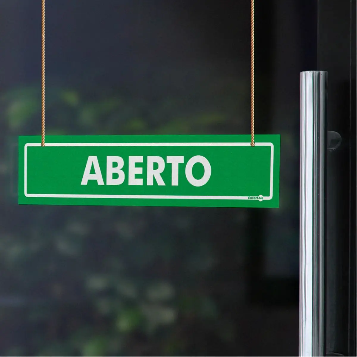 Placa Aberto/Fechado (Frente/Verso) Encartale