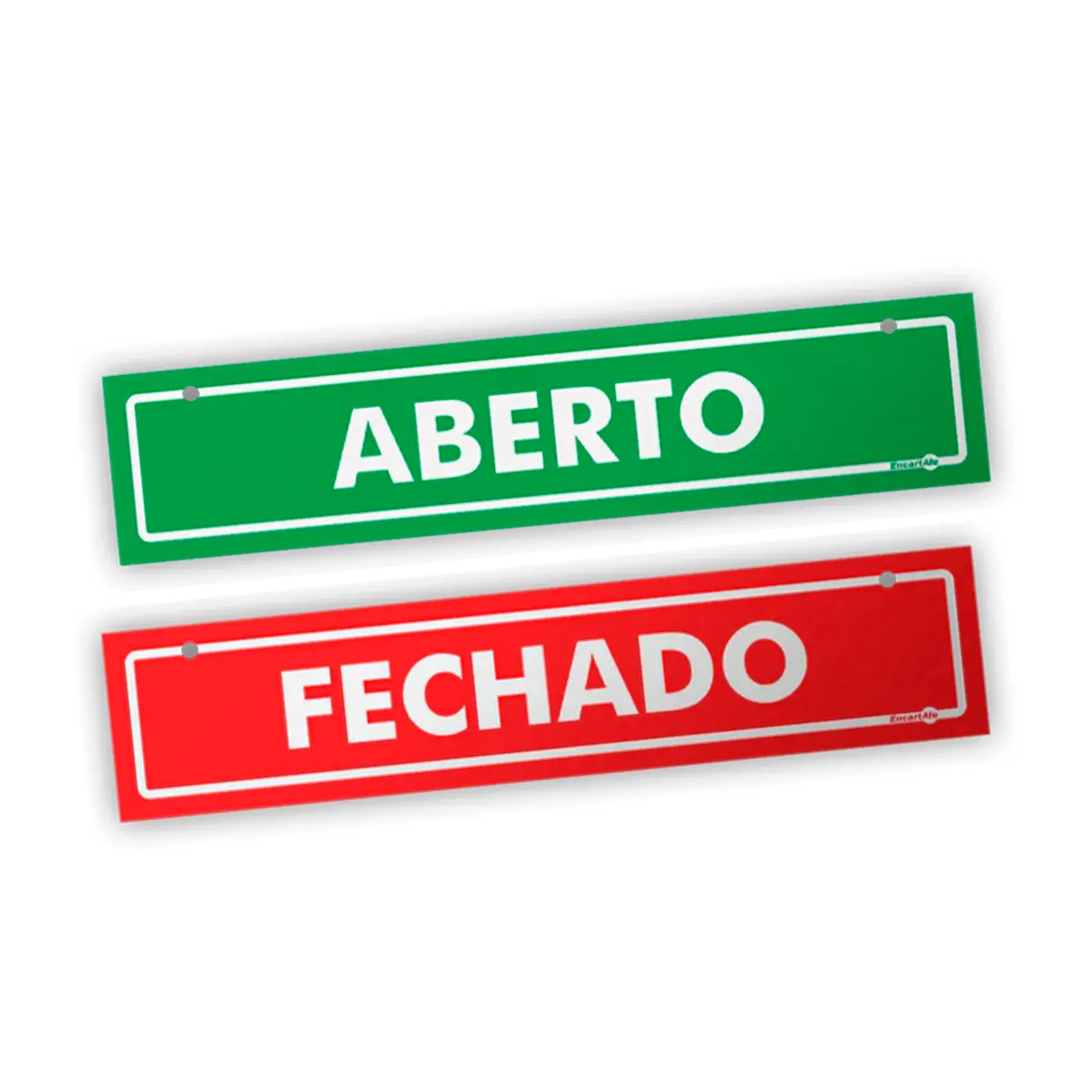 Placa Aberto/Fechado (Frente/Verso) Encartale
