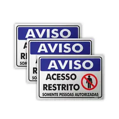 Placa Acesso Restrito Somente Pessoas Autorizadas  Encartale