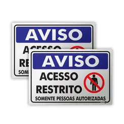 Placa Acesso Restrito Somente Pessoas Autorizadas  Encartale