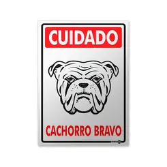 Placa Cachorro Bravo 20x30cm Encartale