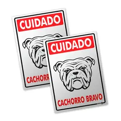 Placa Cachorro Bravo 20x30cm Encartale