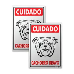 Placa Cachorro Bravo 20x30cm Encartale