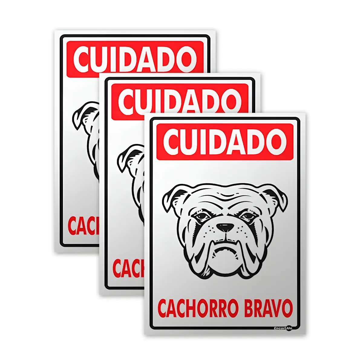 Placa Cachorro Bravo 20x30cm Encartale