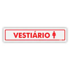 Placa Vestiário Feminino - Encartale