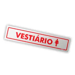 Placa Vestiário Feminino - Encartale