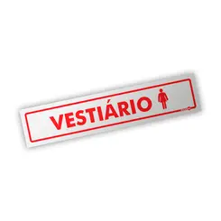 Placa Vestiário Feminino - Encartale