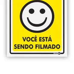 Placa Sorria Você Esta Sendo FIlmado Encartale
