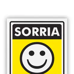 Placa Sorria Você Esta Sendo FIlmado Encartale