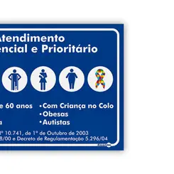Placa Atendimento Preferencial Prioritário  Adesivo Encartale