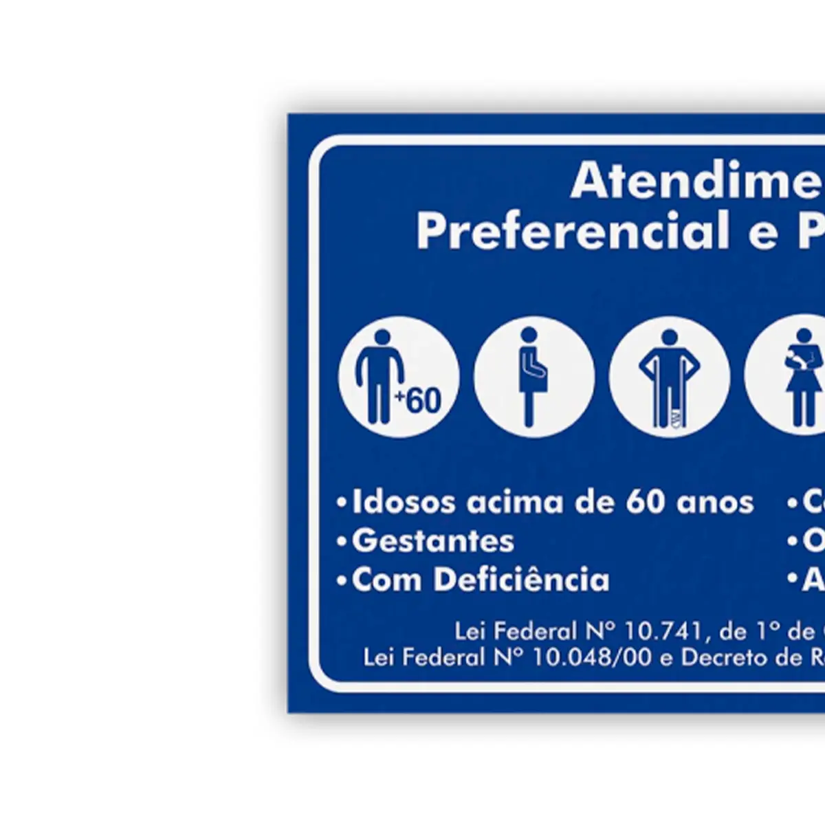 Placa Atendimento Preferencial Prioritário  Adesivo Encartale
